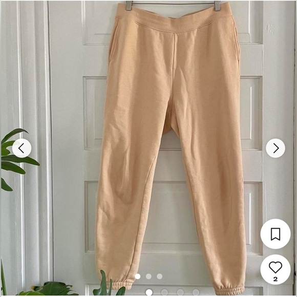 16. Girlfriend Collective Women's Tan Joggers GUC - Picture 1 of 5
